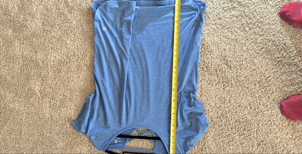 Tuff Athletics Blue Short-Sleeve Crisscross Back Tee - Picture 6 of 9